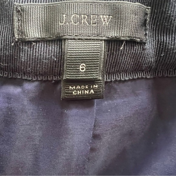 J. Crew Navy Tweed Boucle Pencil Skirt with Wrap 6 - Picture 3 of 5